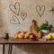 4 Pieces Metal Heart Wall Art Décor, Love Heart Wall Decoration Sign Metal Wall Ornaments for Valentine's Day Bedroom Living Room Decoration (Black)